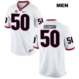 Men's Georgia Bulldogs NCAA #50 Warren Ericson Nike Stitched White Authentic College Football Jersey KAG3554RW
